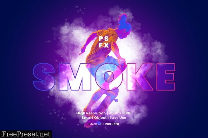 Glow up smoke photo effect