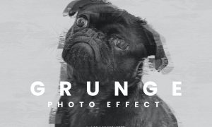 Grunge distortion photo effect