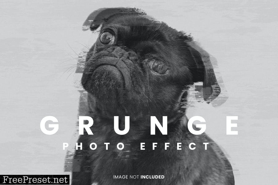 Grunge distortion photo effect