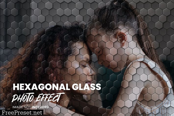 Hexagonal glass photo effect