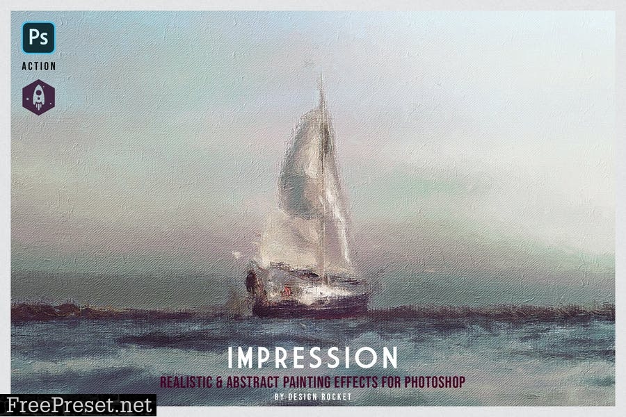 IMPRESSION Painting Action for Photoshop