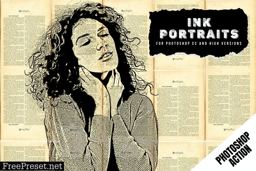 Ink Portraits Photoshop Action