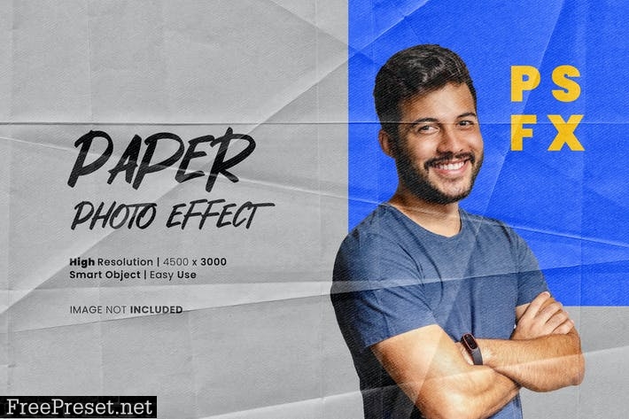 Paper curved realistic photo effect