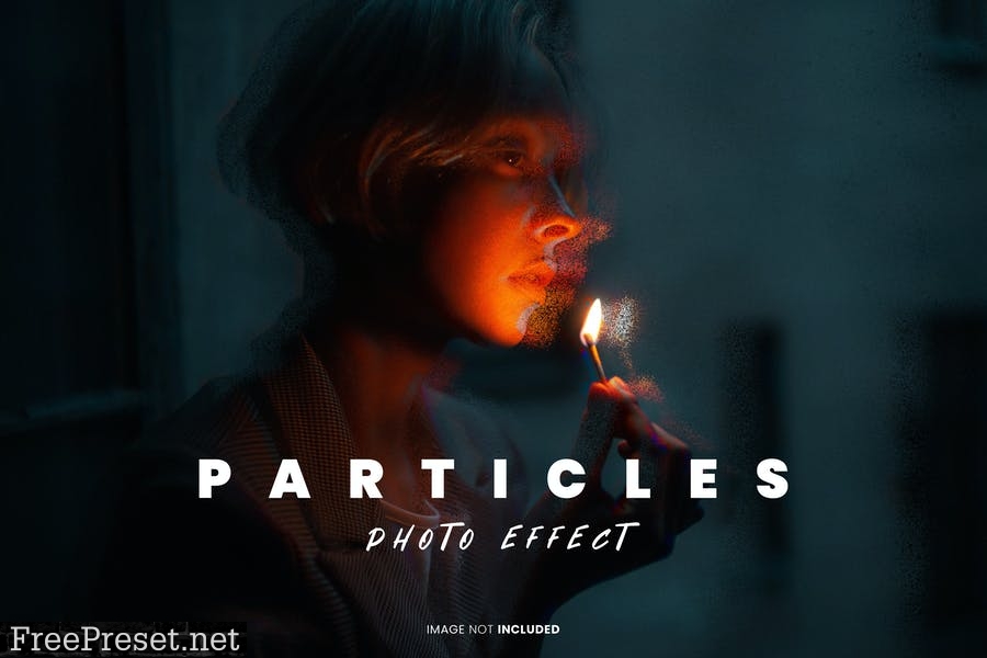 Particles light distortion photo effect