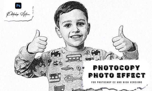 Photocopy Photo Effect Photoshop Action