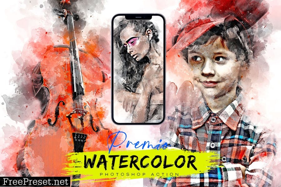 Premio Watercolor Photoshop Action