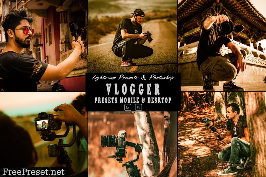 Vlogger Tone Photoshop Action & Lightrom Presets