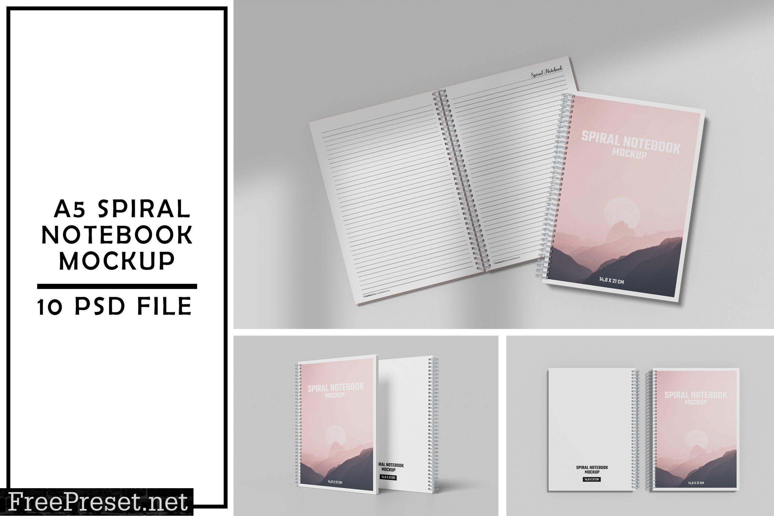 A5 Spiral Notebook Mockup 7266901