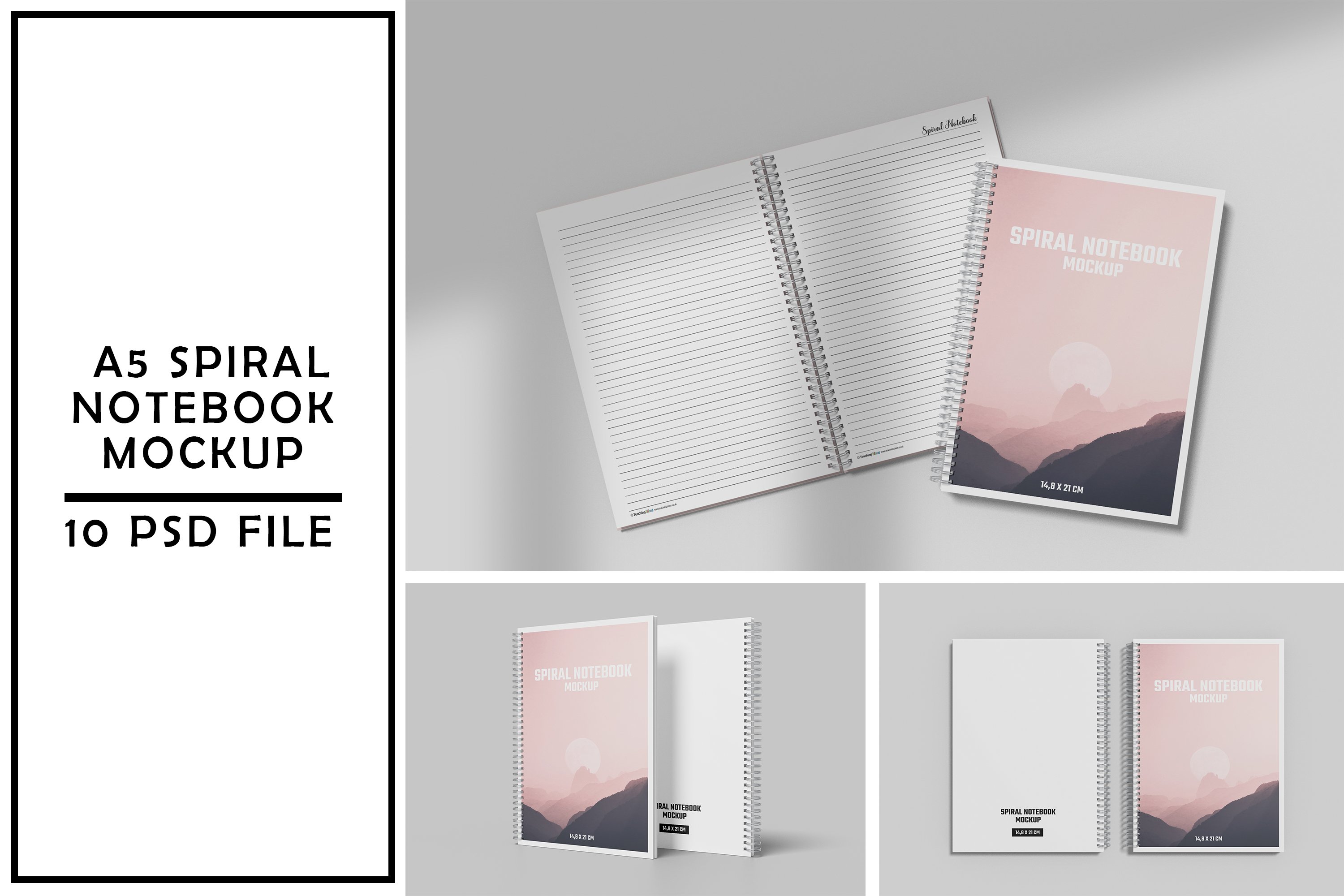 A5 Spiral Notebook Mockup 7266901