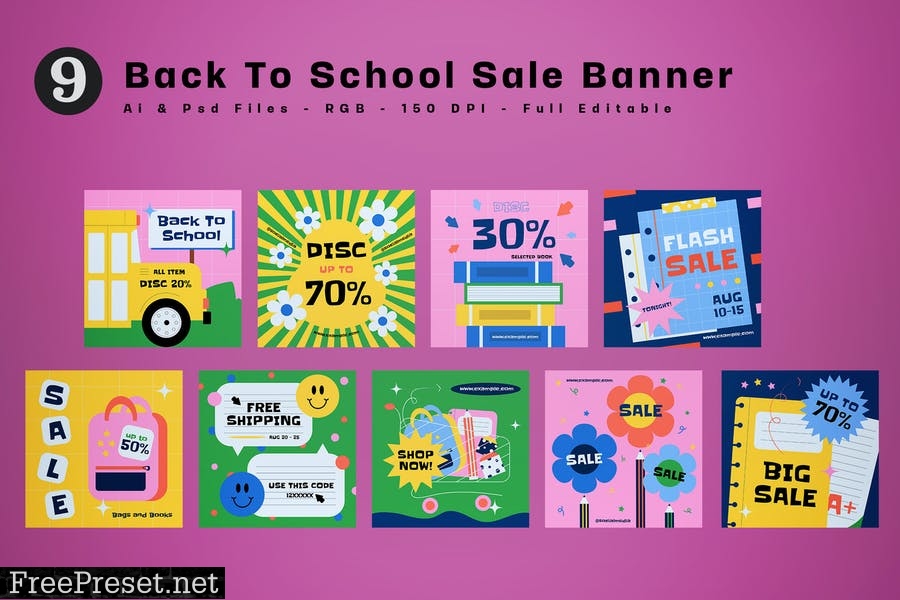 Back To School Sale Banner FQ4LXK7