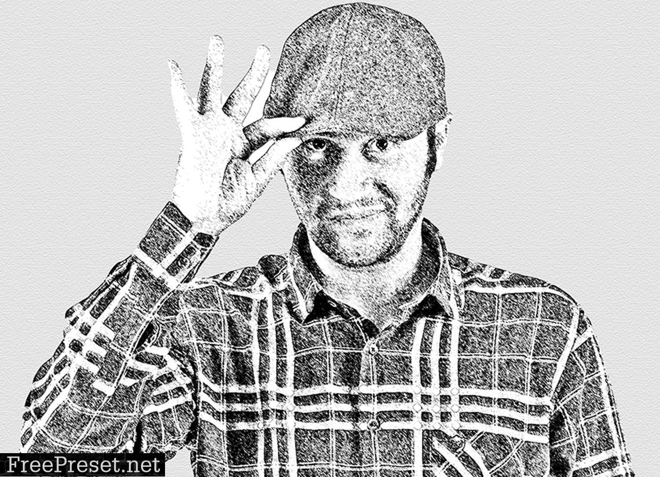 Charcoal Sketch Photoshop Action 7053812