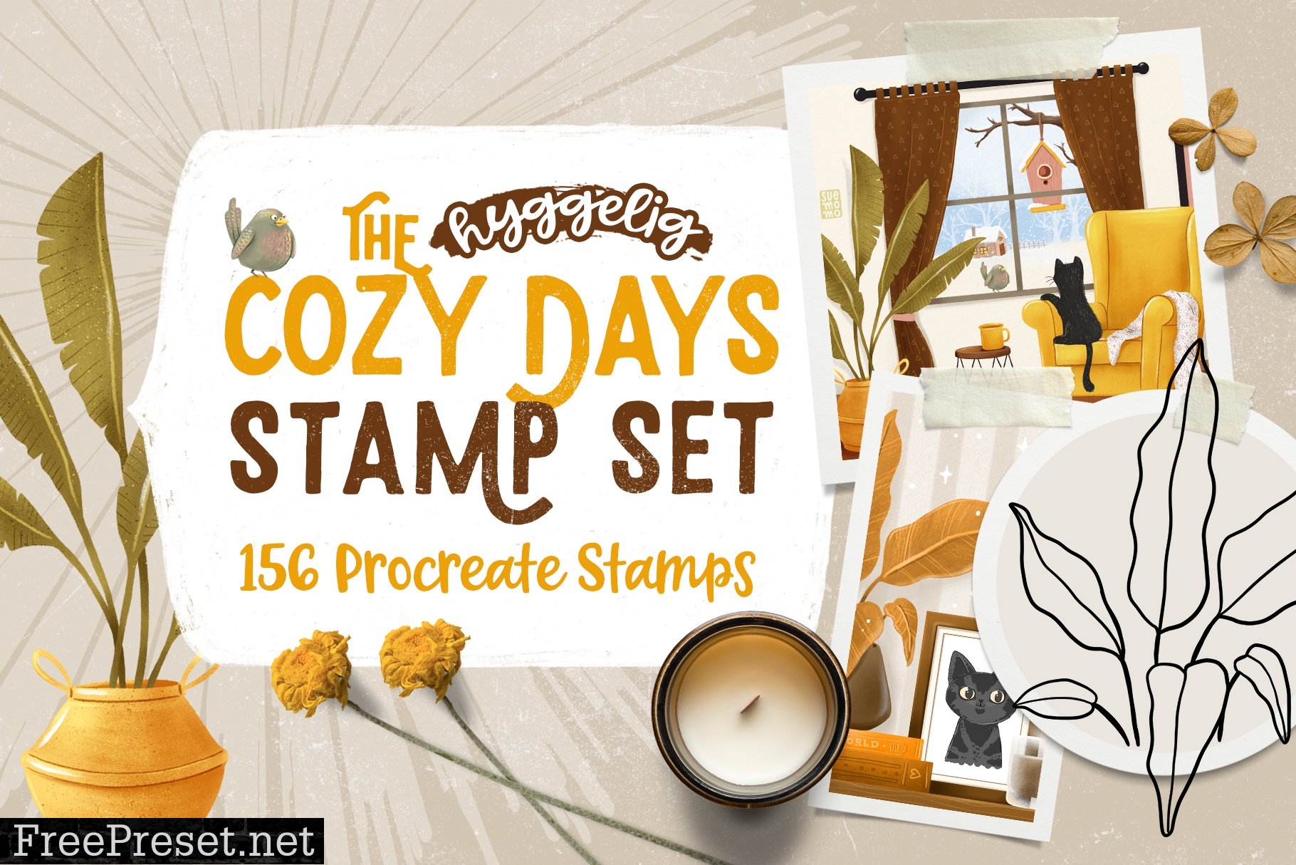 Cozy Days Stamp Set for Procreate 6873745