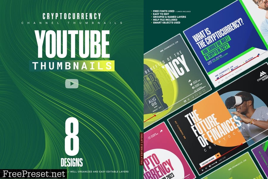 Cryptocurrency Youtube Thumbnails QC3VTT4