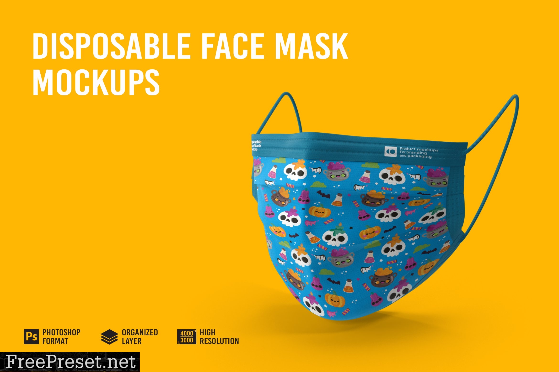 Disposable Face Mask Mockup 7150706