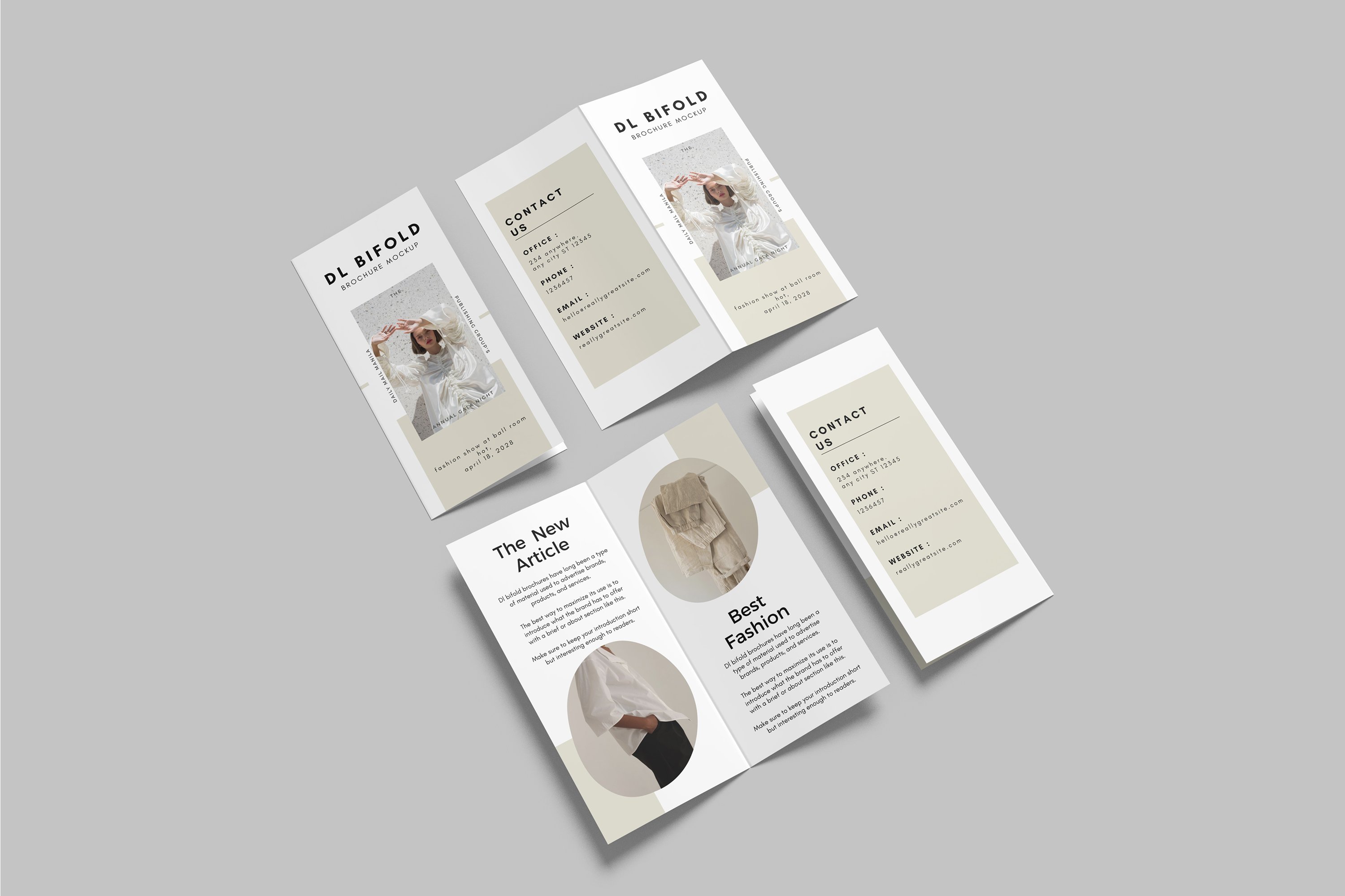 DL Bifold Brochure Mockup 7313698