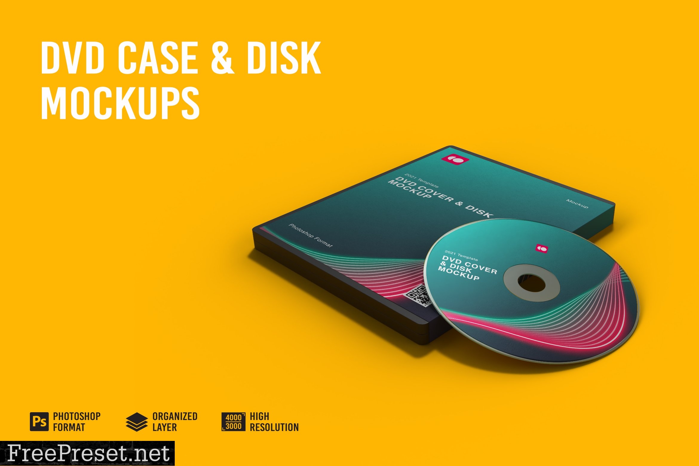 DVD Case & Disk Mockup 7305232