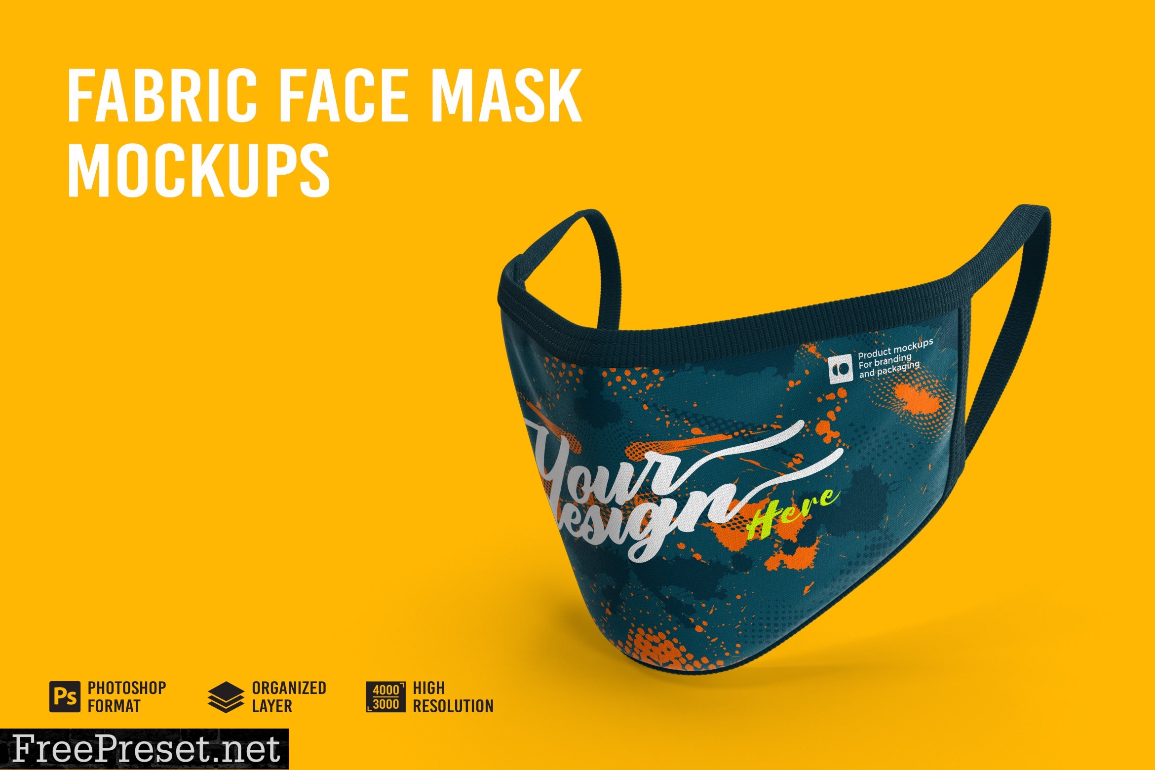 Fabric Face Mask Mockup 7150704