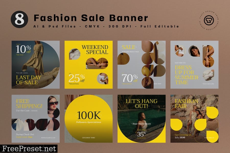 Fashion Sale Square Banner USCN5RN