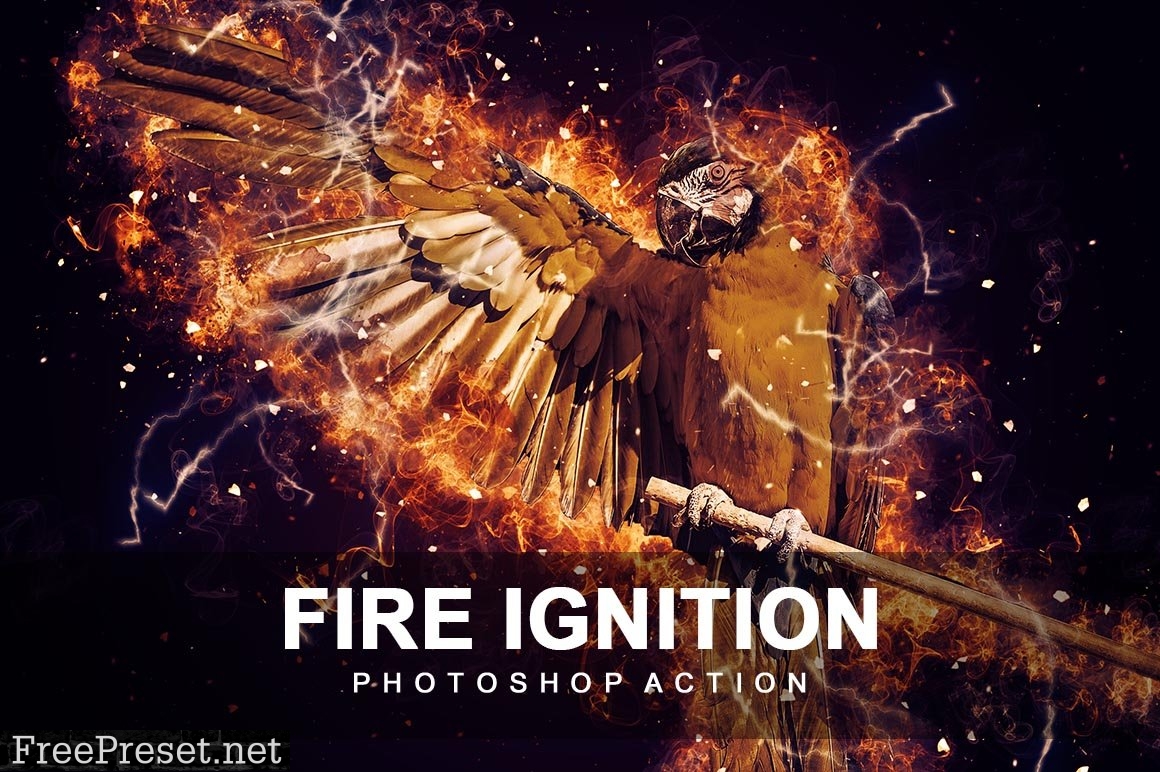 Fire Ignition Photoshop Action 6800279