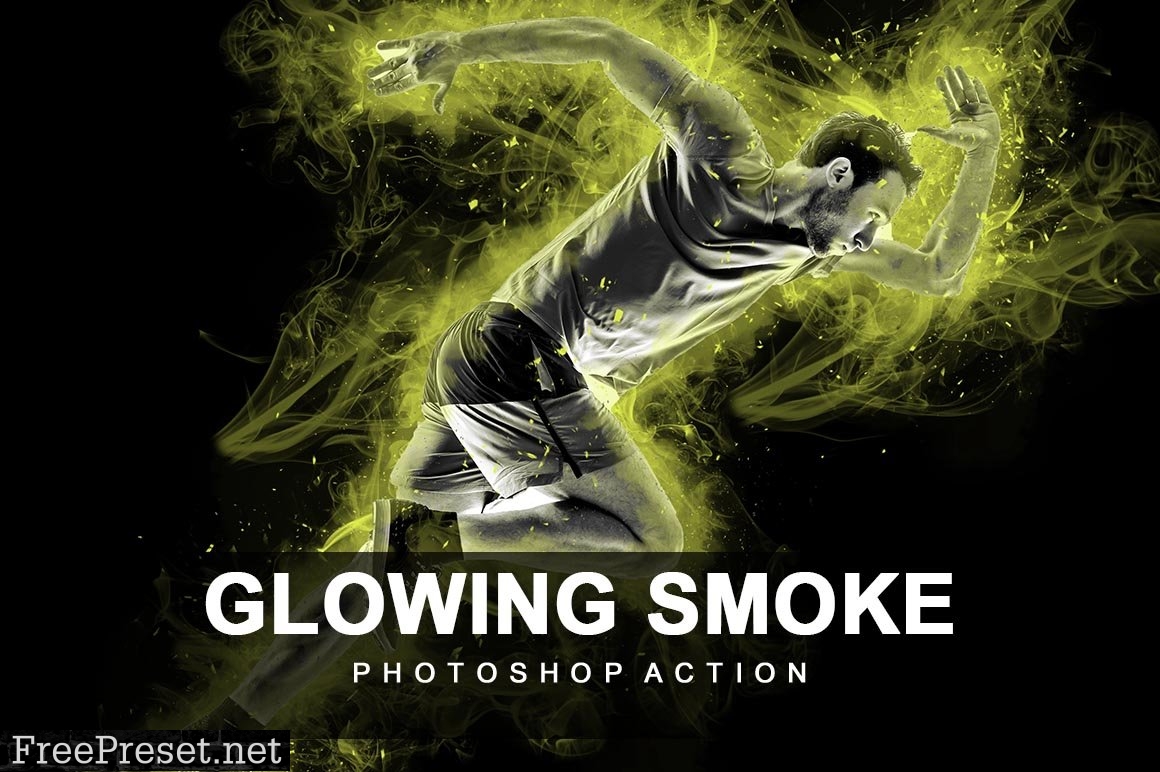 Glowing Smoke Photoshop Action 6800298
