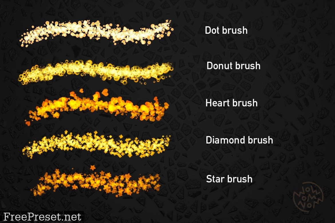Golden Glitter | Procreate Brushes 6508870