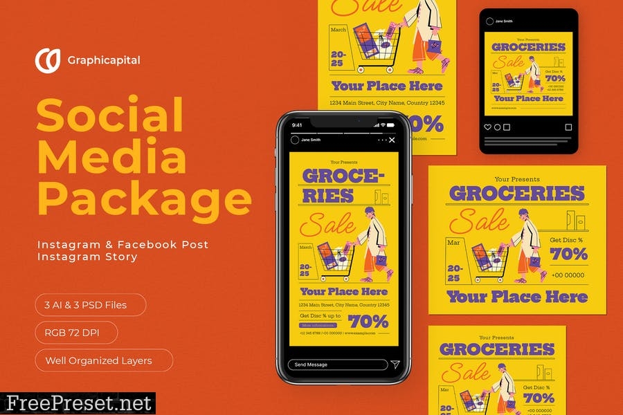 Groceries Social Media Pack BUVAND5