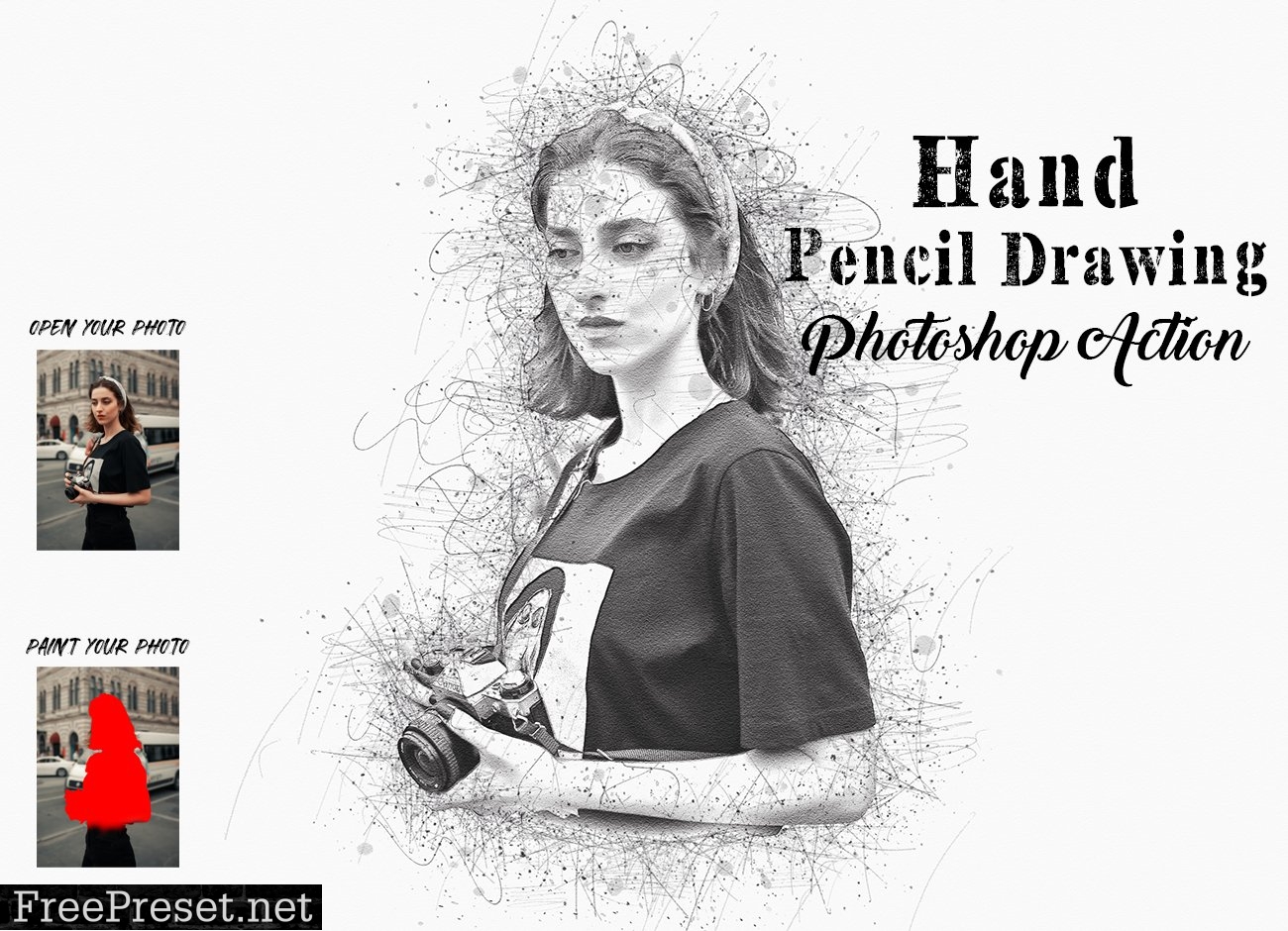 Hand Pencil Drawing PS Action 7005750