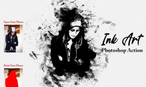 Ink Art Photoshop Action 6810776