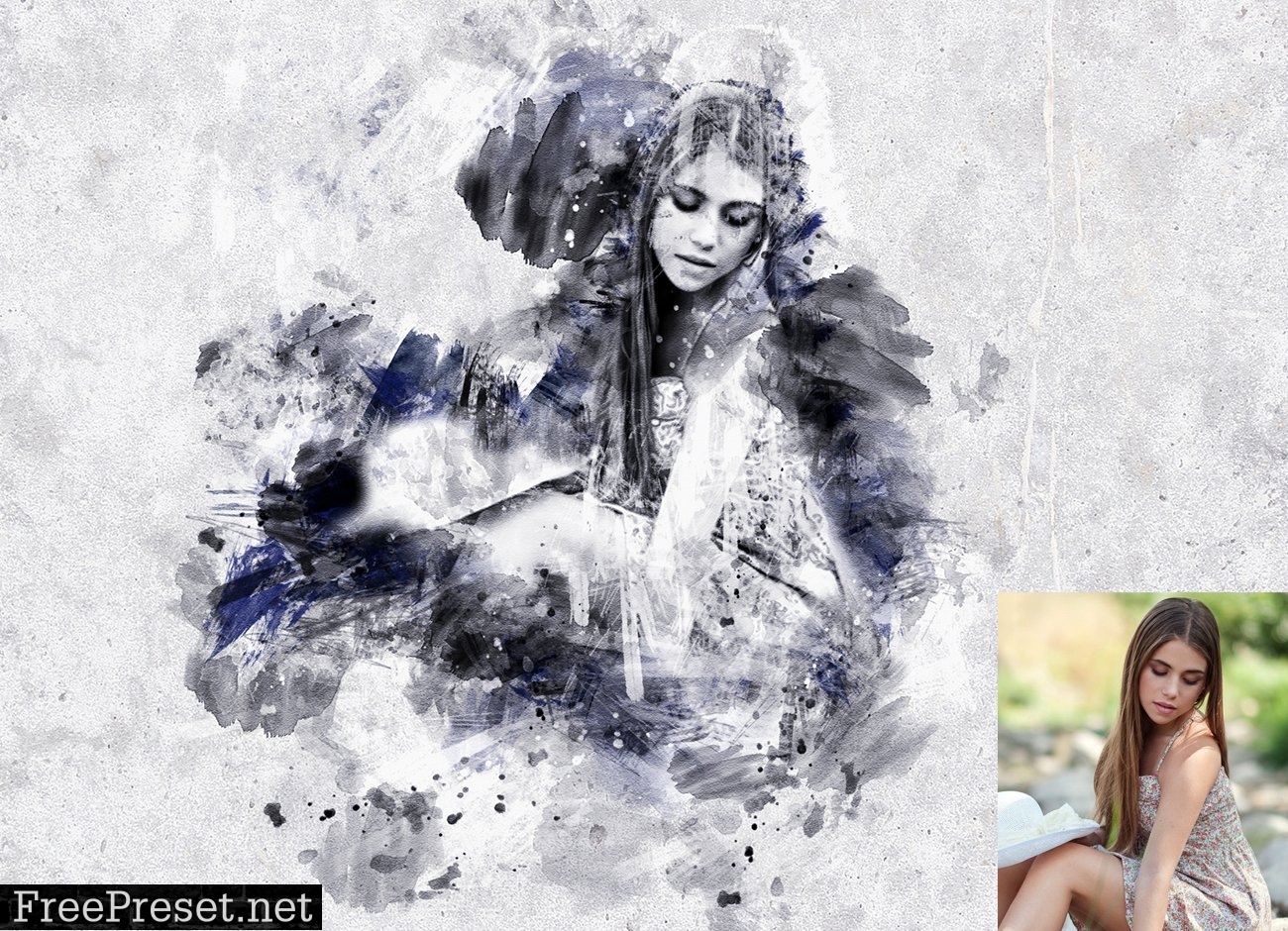 Ink Drawing Effect Photoshop Action 7048499