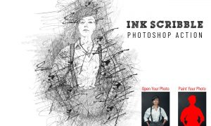Ink Scribble Photoshop Action 6996611