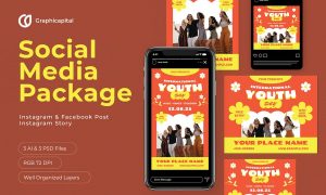 International Youth Day Social Media Package TSYZA65