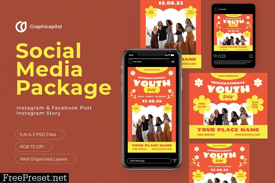 International Youth Day Social Media Package TSYZA65