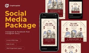 Islamic New Year Social Media Package FYSVVE3