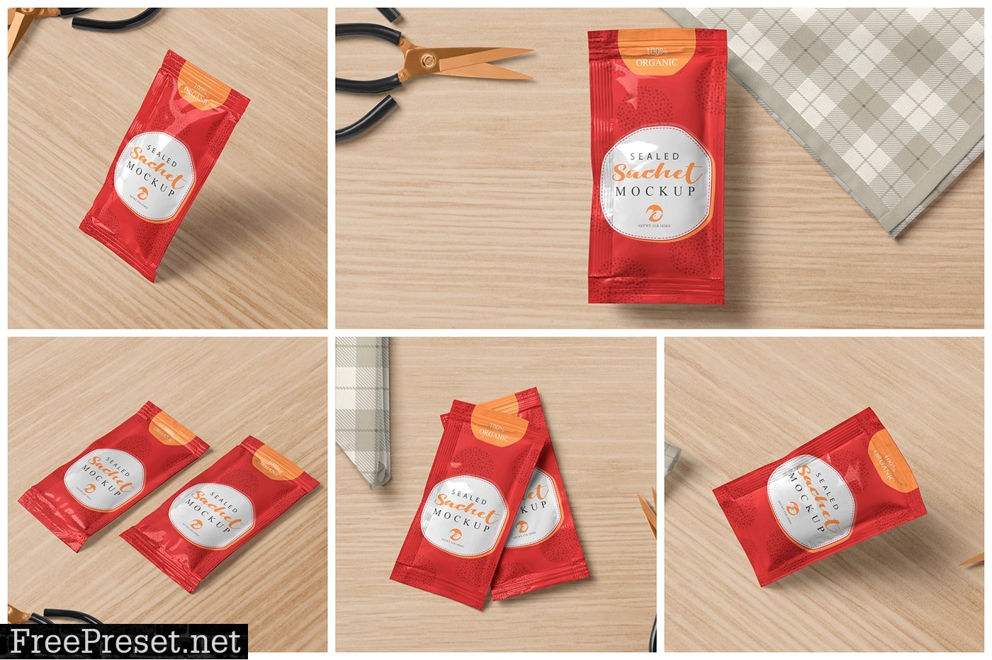 Ketchup Sachet Mockups 7284256