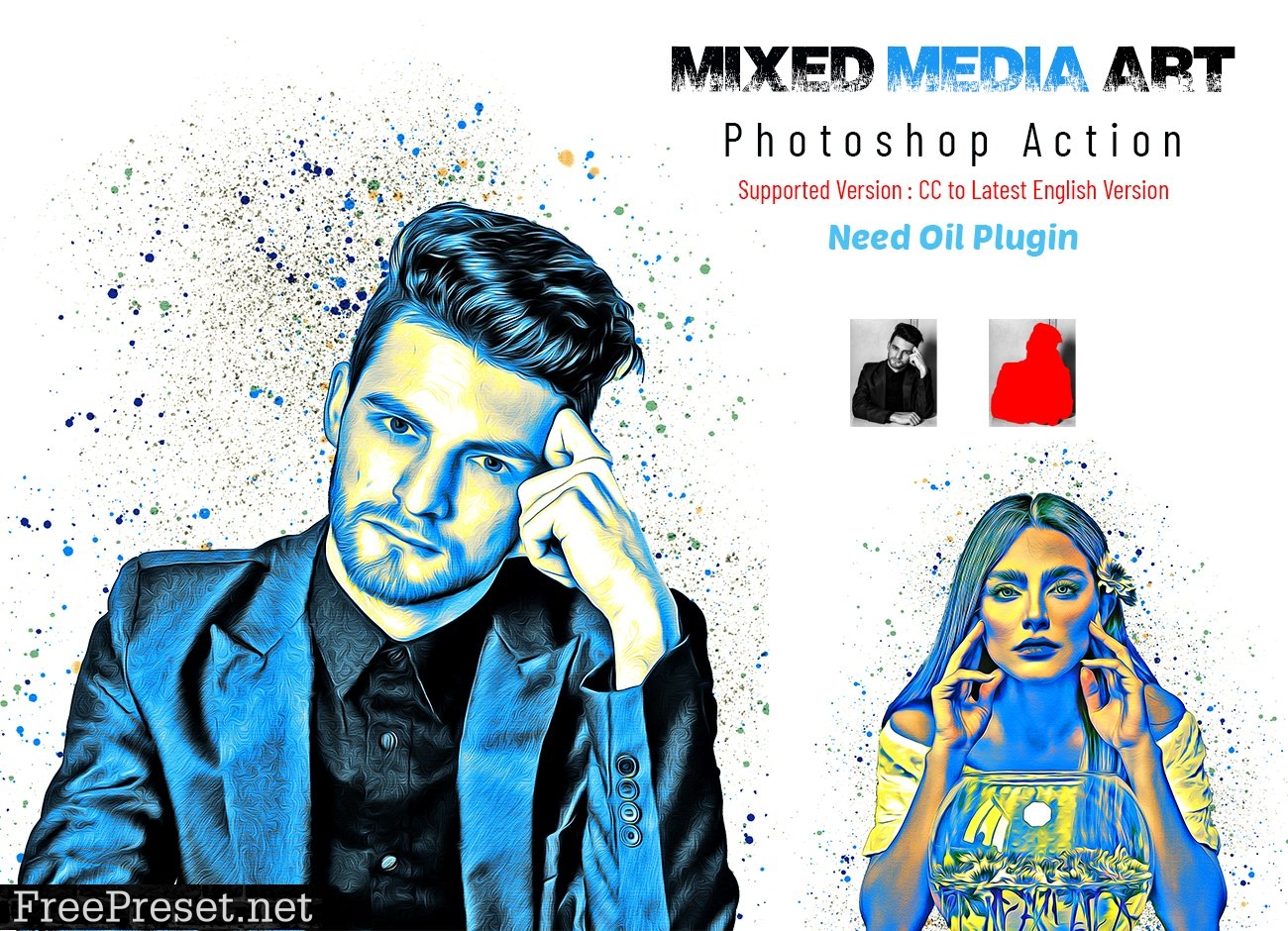 Mixed Media Art Photoshop Action 7053814