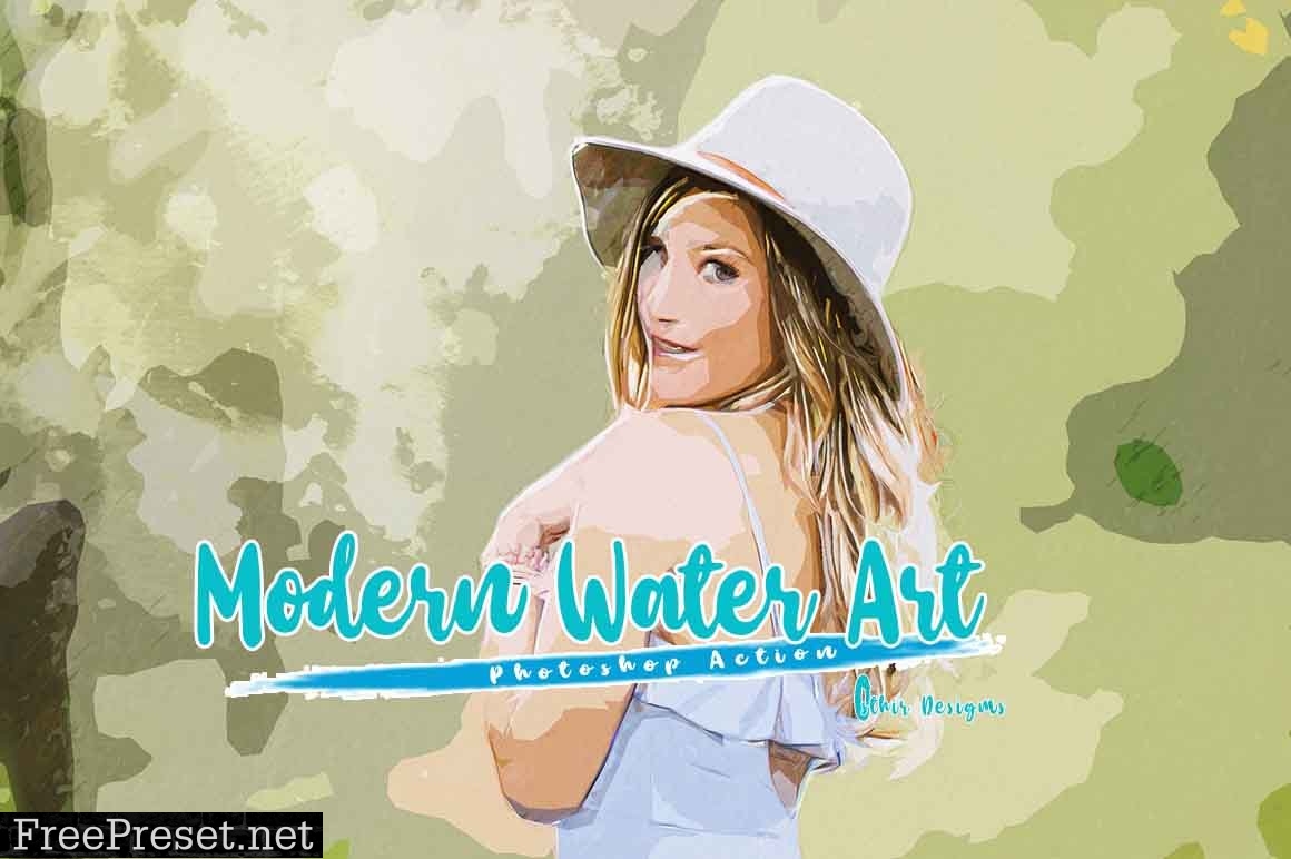 Modern Water Art Photoshop Action 6793566