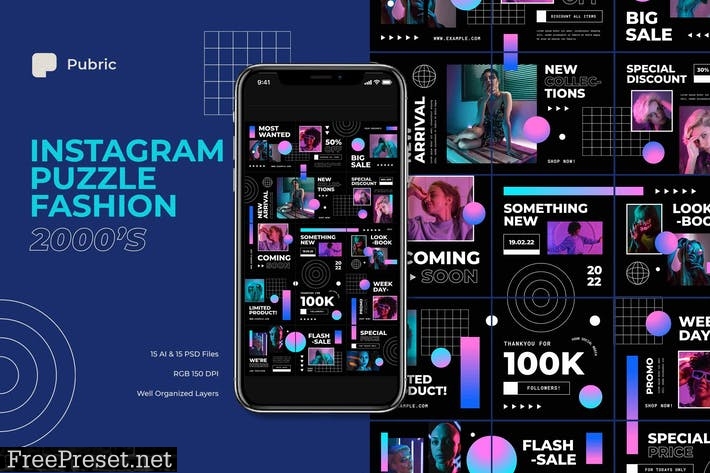 Neon Fashion Instagram Puzzle 7Z8CX7N
