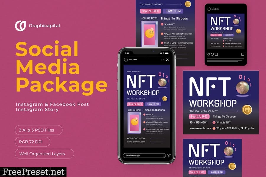 NFT Workshop Social Media Package 5HMJXKQ