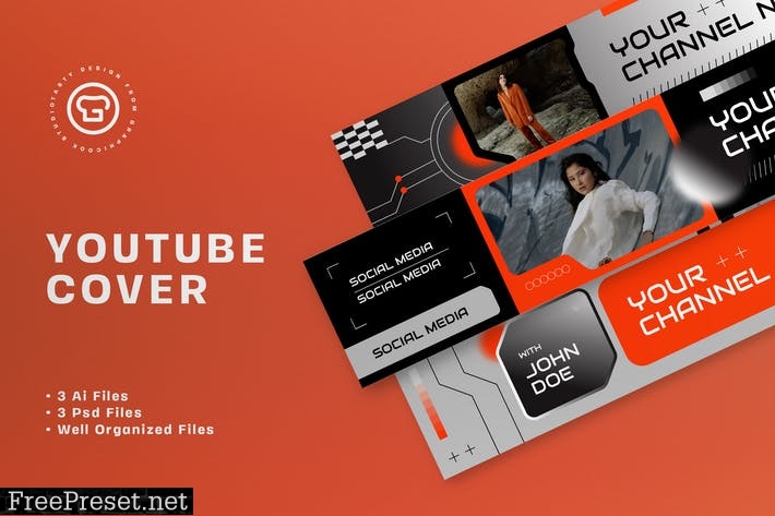 Orange Futuristic YouTube Cover TPXRCCC