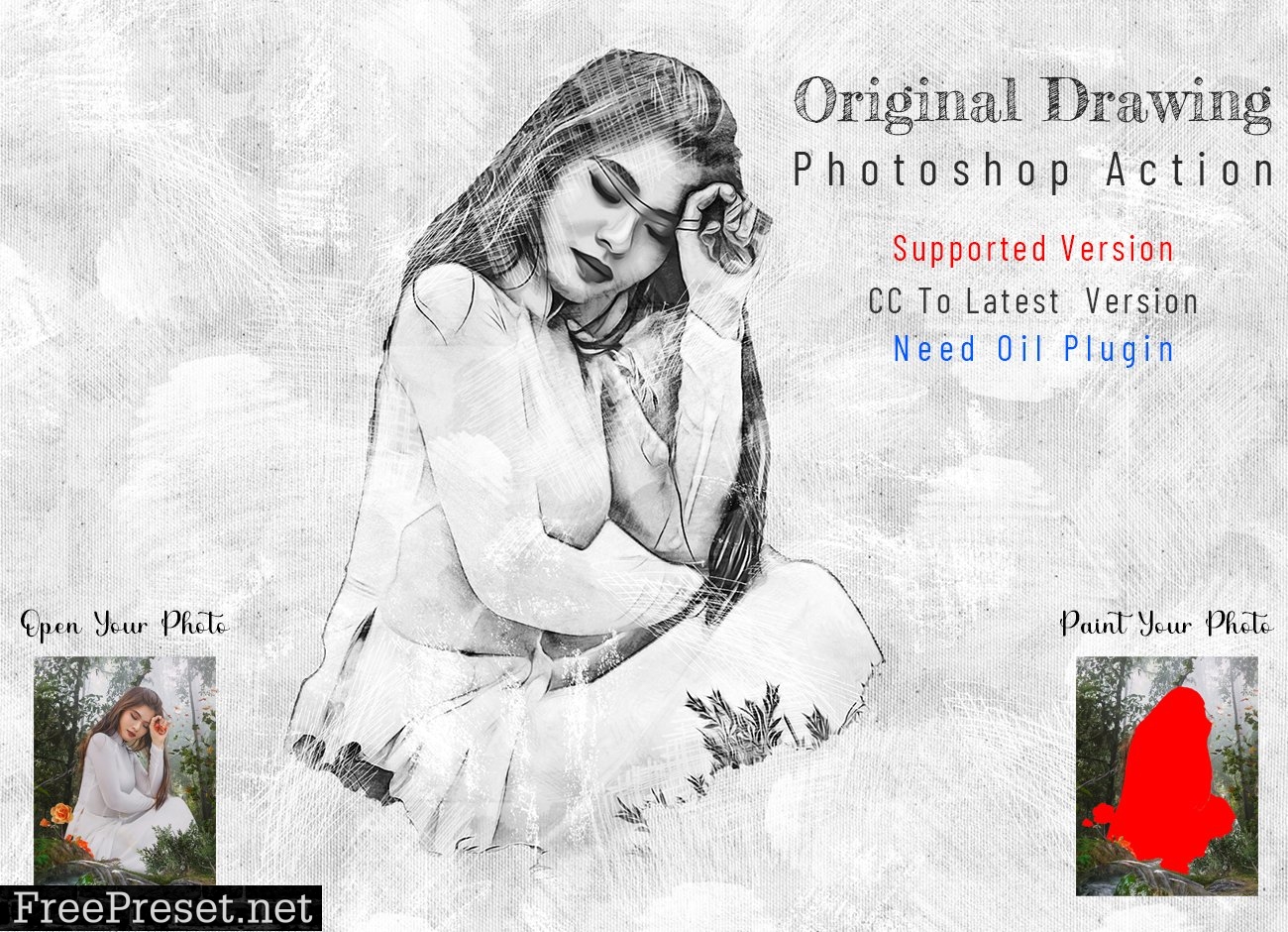 Original Drawing Photoshop Action 7071197