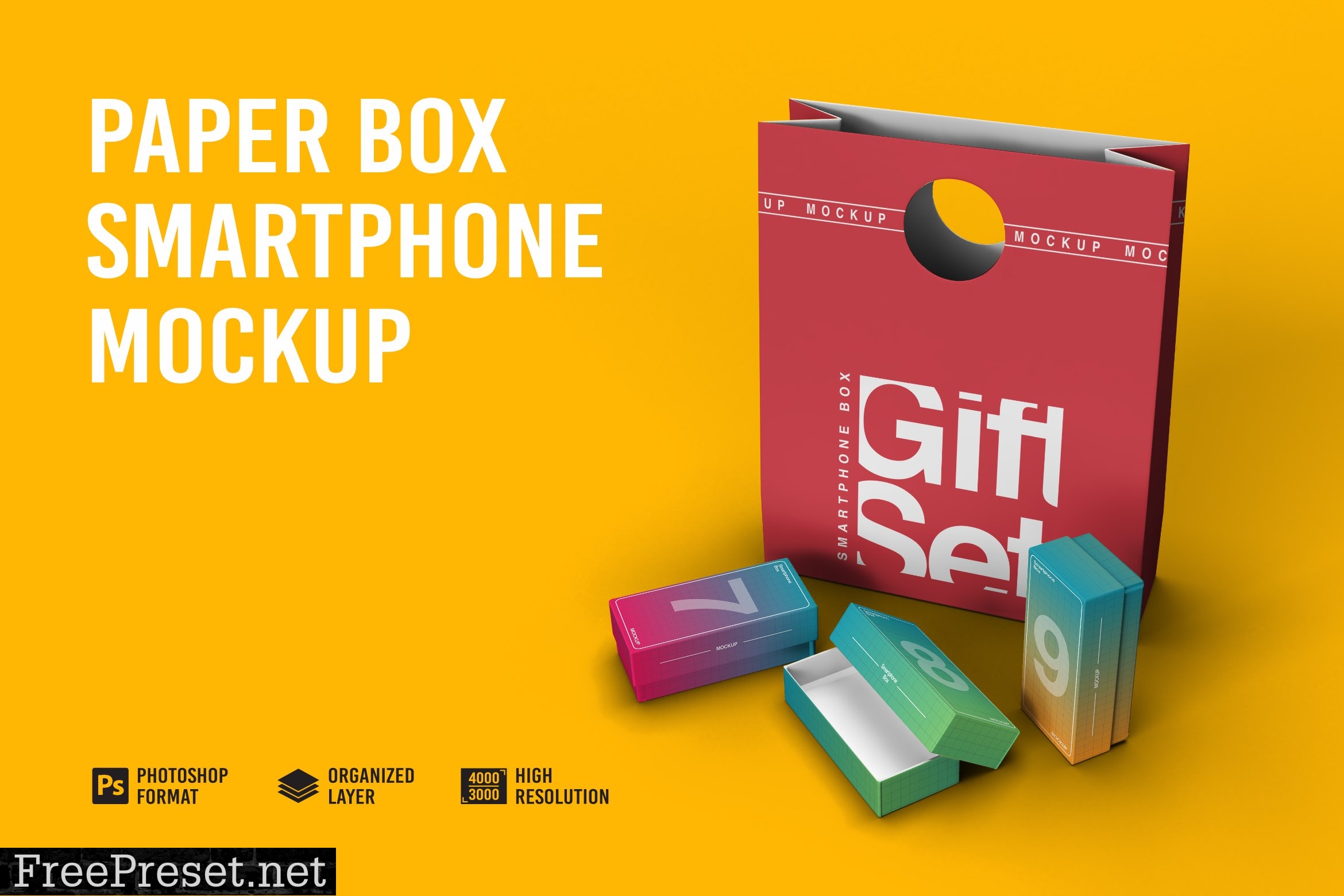 Paper Box Smartphone Mockup 7305474