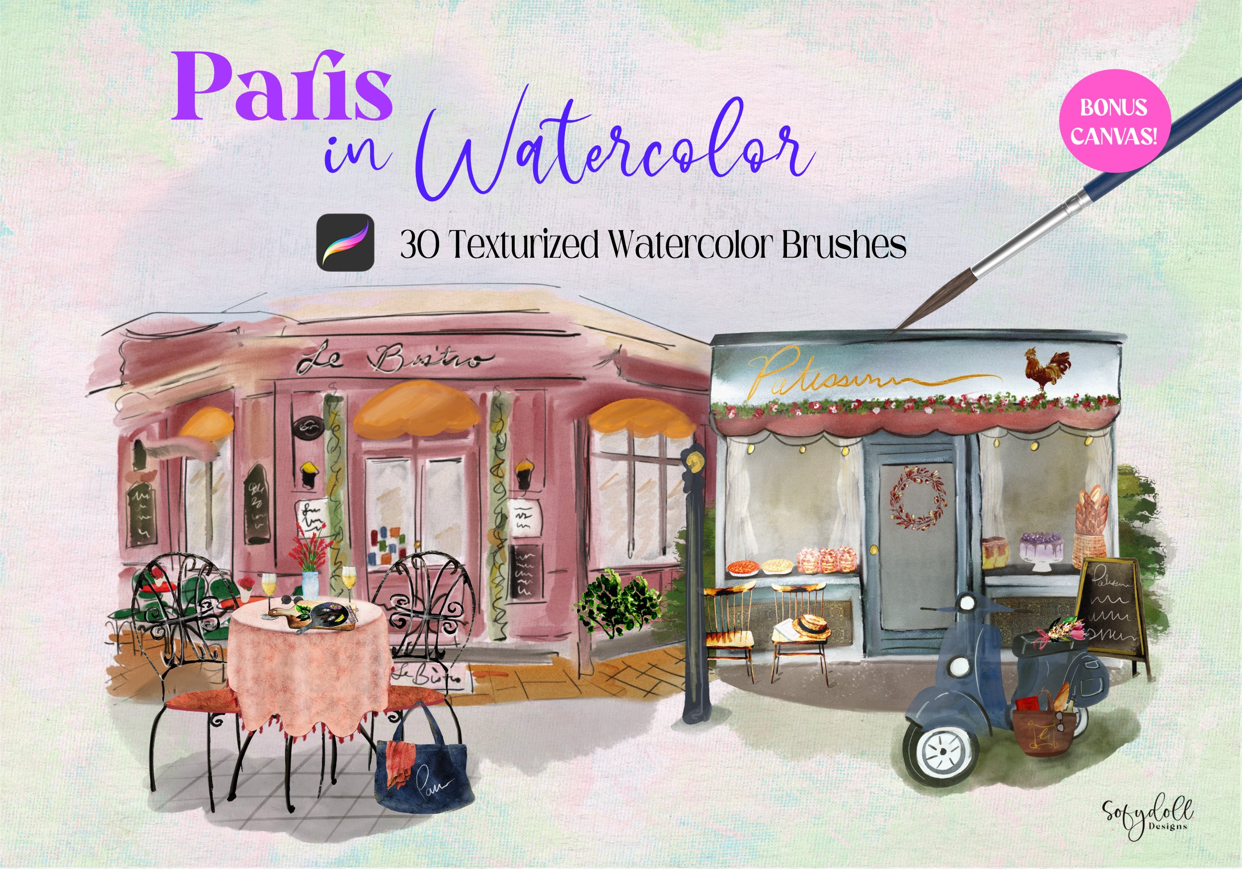 Paris in Watercolor for Procreate 6289406