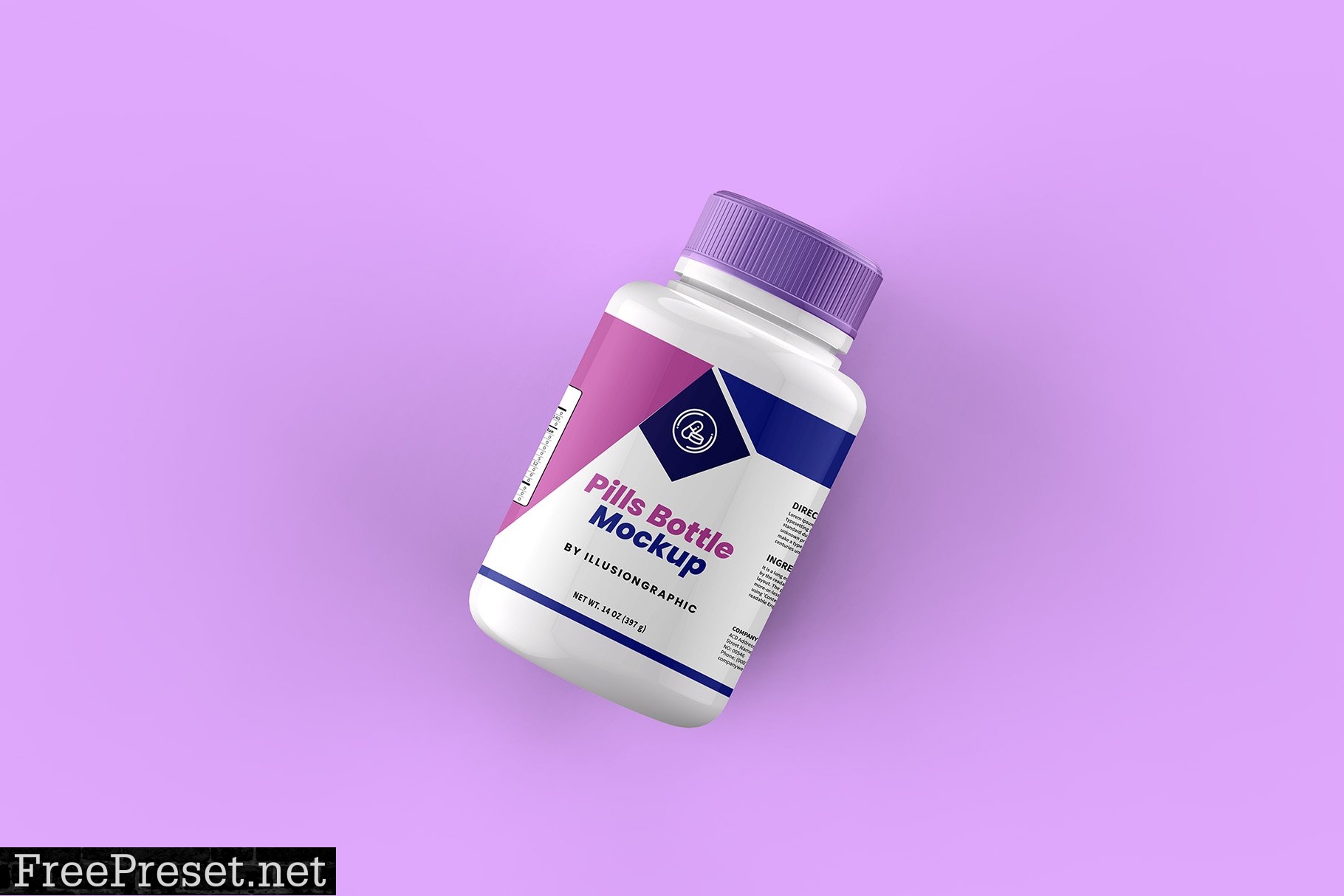 Pills Bottle with Box Mockup 8 views 7323572