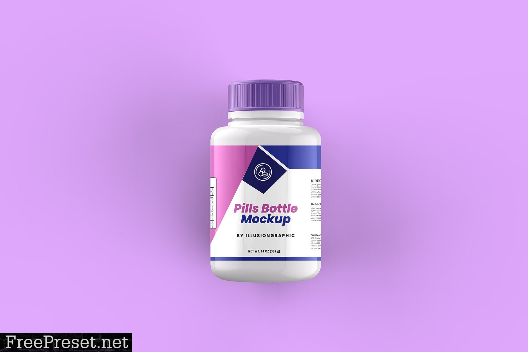 Pills Bottle with Box Mockup 8 views 7323572