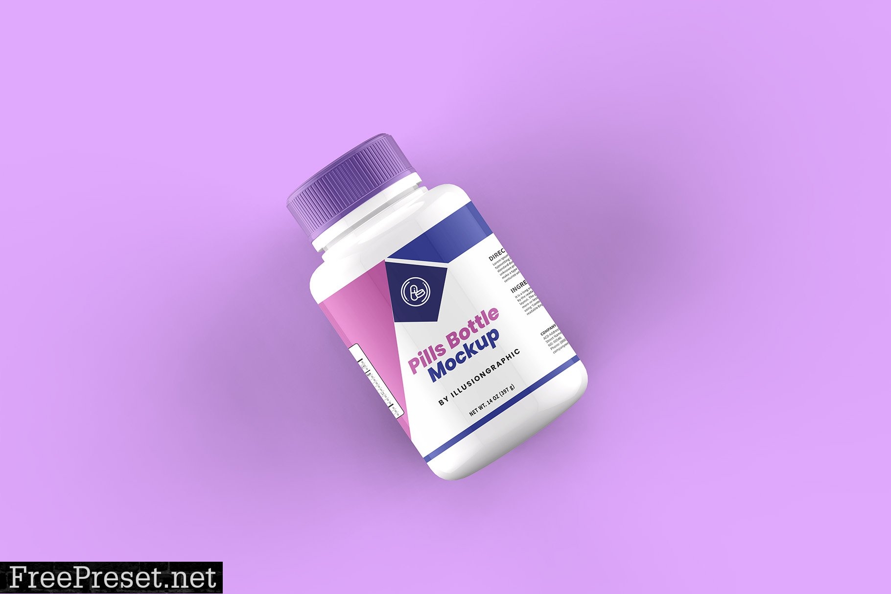 Pills Bottle with Box Mockup 8 views 7323572