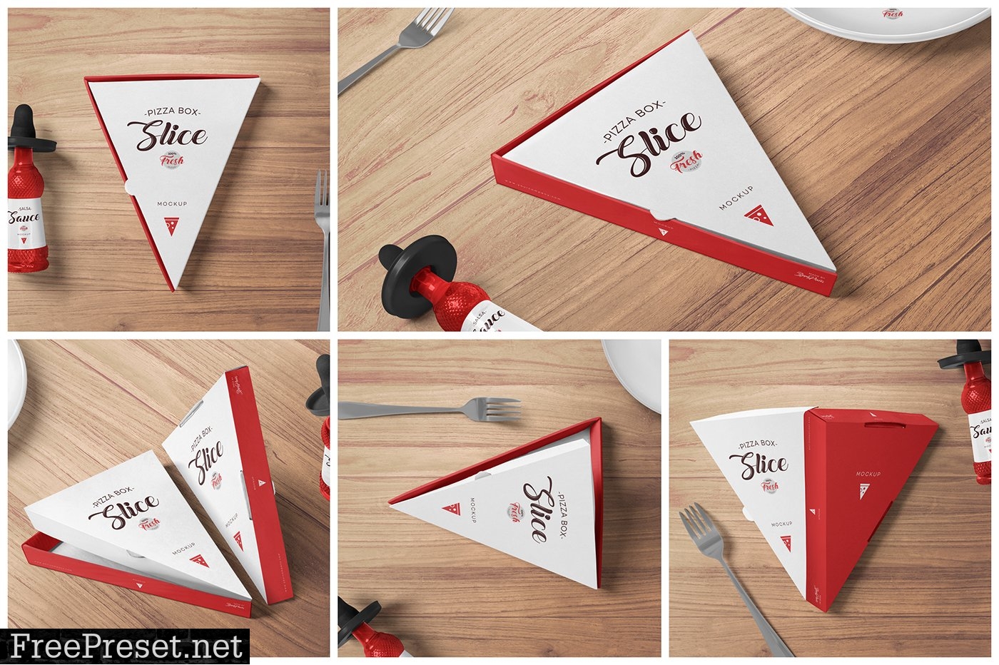 Pizza Slice Box Mockups 7276639