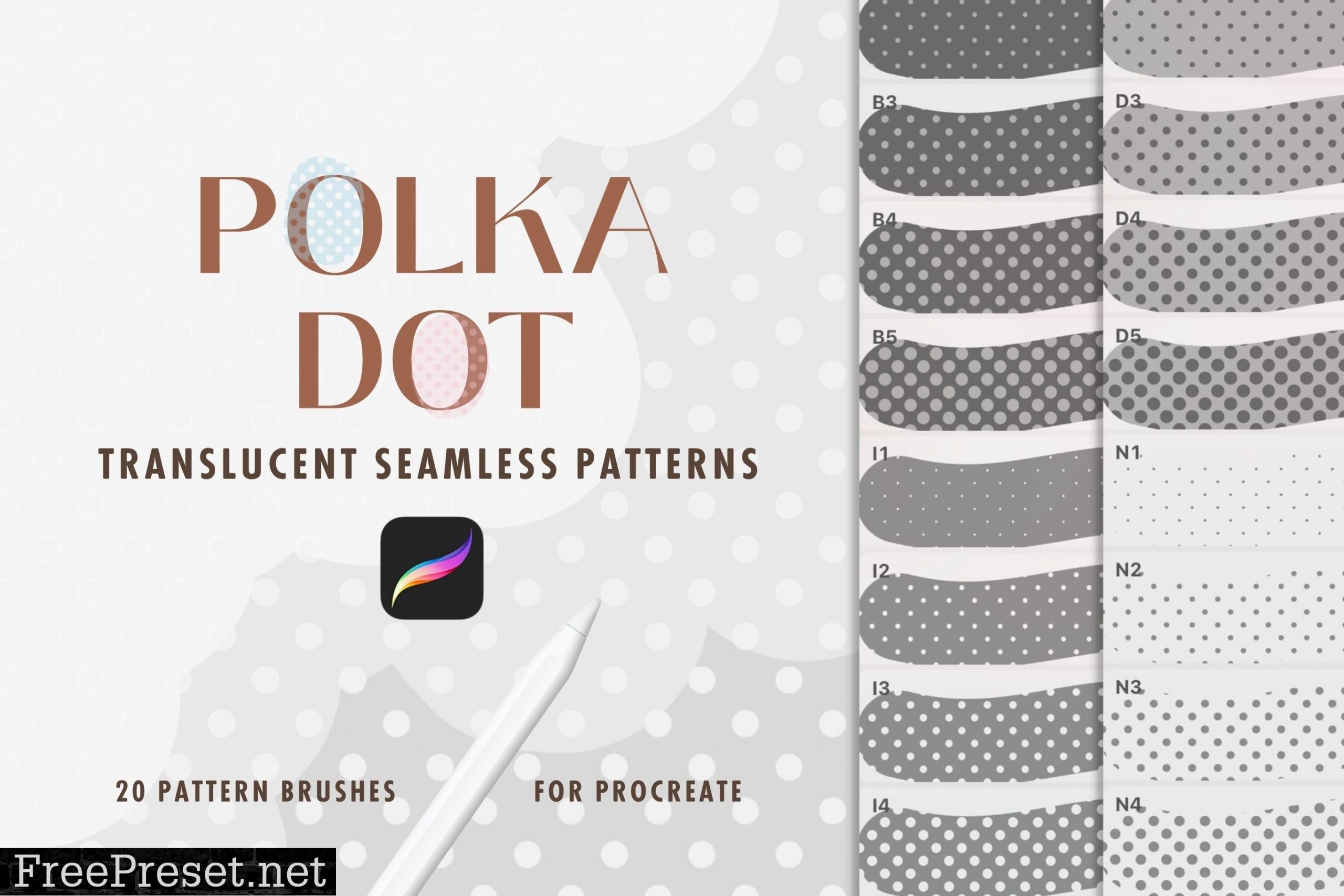 Polka Dot Paper Brushes Procreate 6657474