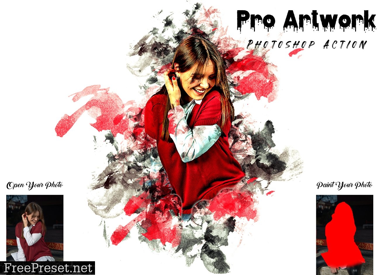 Pro Artwork Photoshop Action 7019698