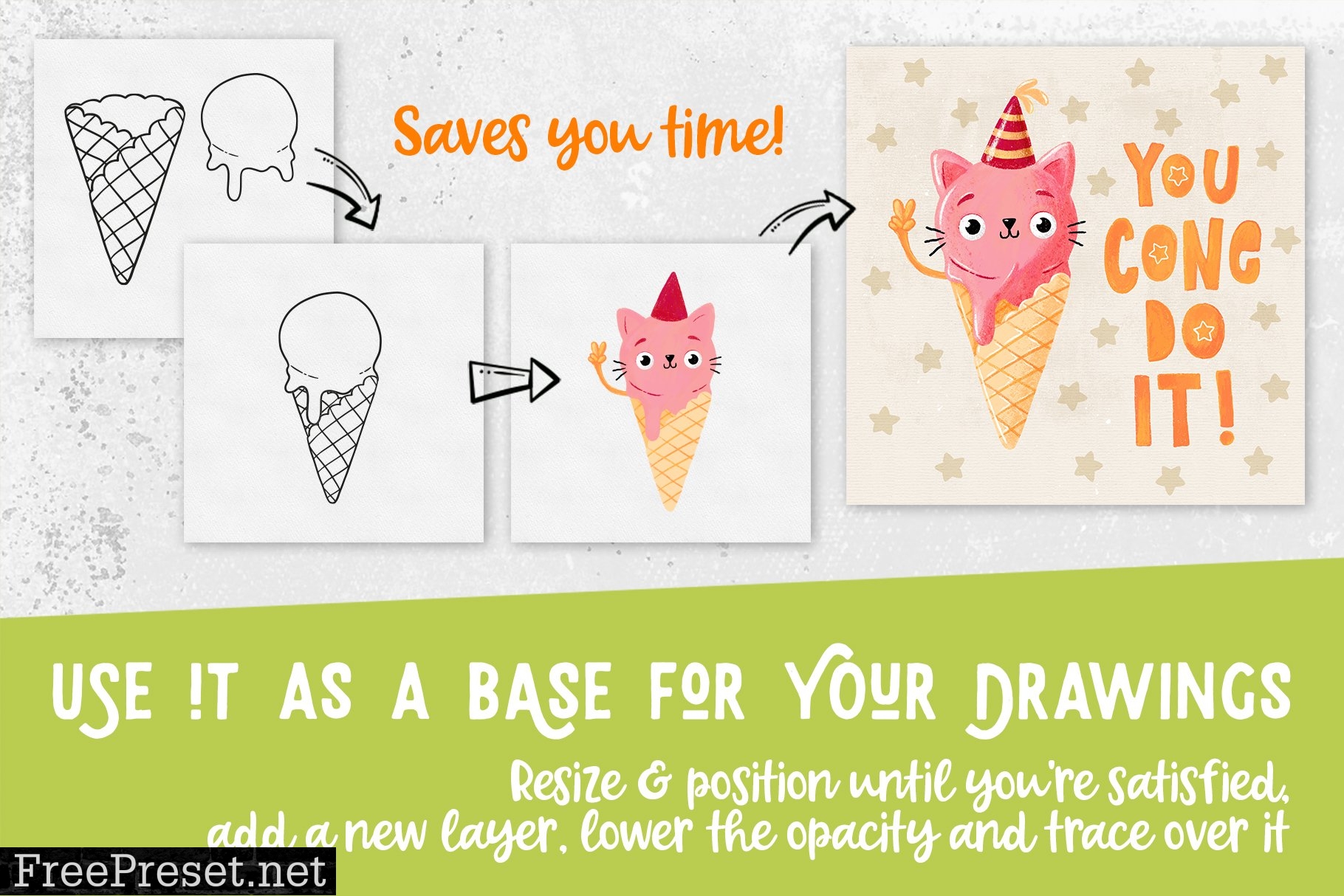 Procreate Icecream & Fruits Stamps 5141932