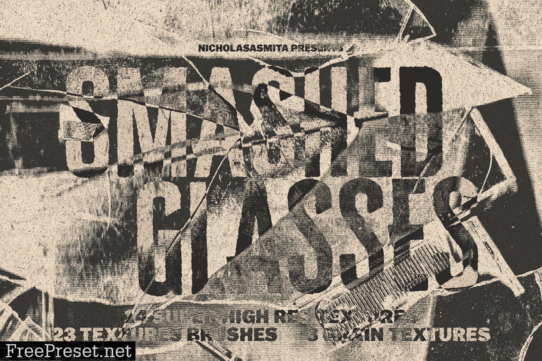 Smashed Glasses Textures + Brushes 5631900